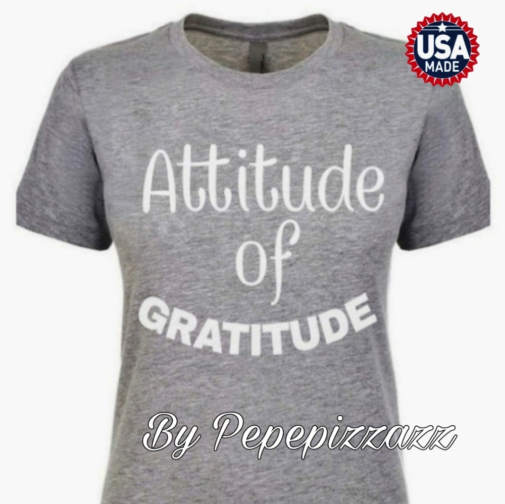 Attitude of Gratitude handmade. Any color any size. Unisex.